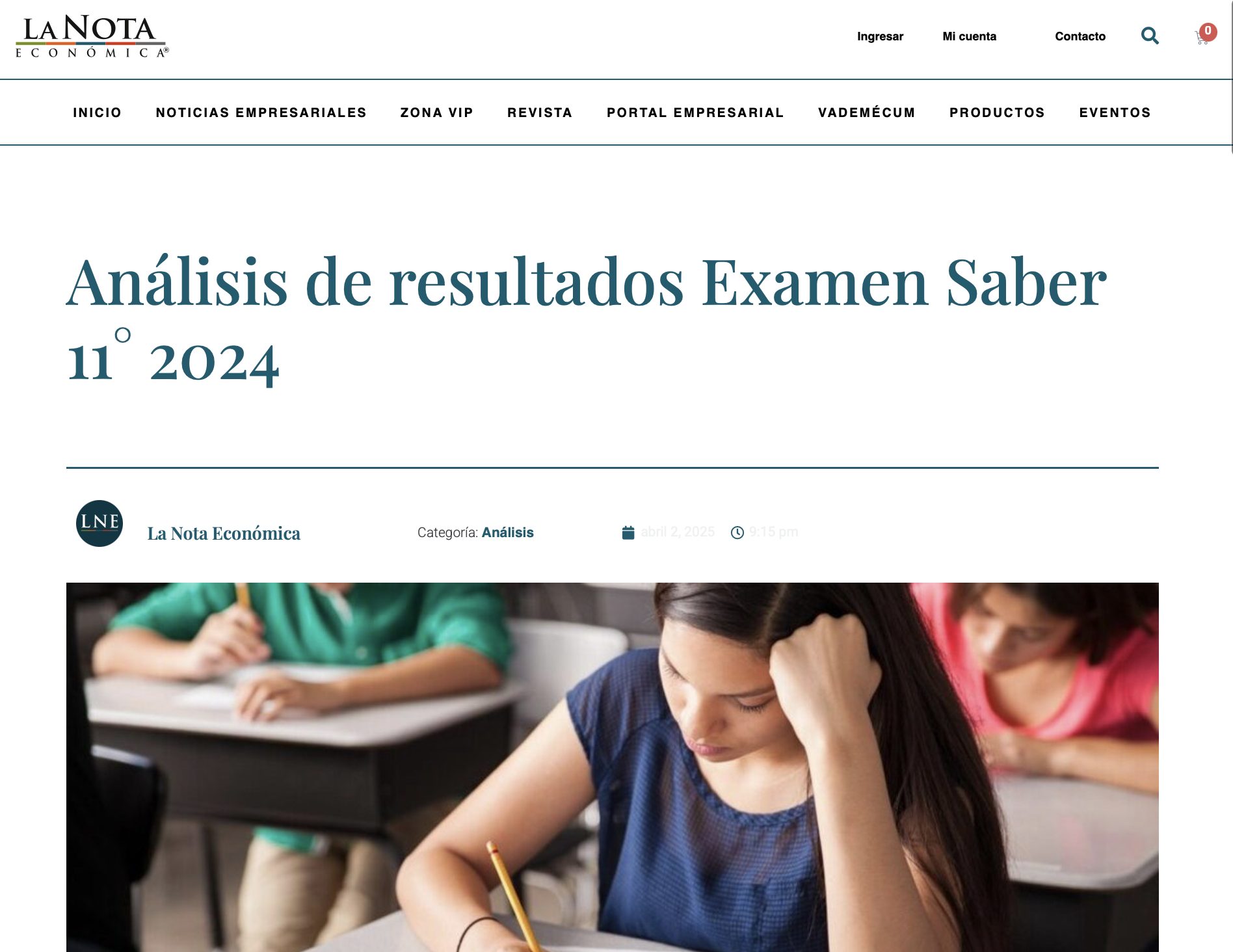 Análisis de resultados exámen Saber 11 - 2024